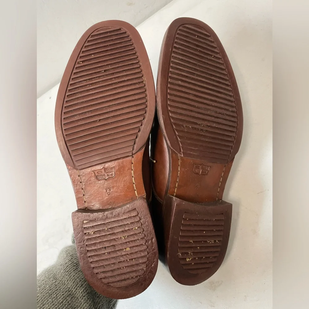 COLE HAAN Contrast Stitch Split Toe Chunky Leather Derby in‎ Brown Size 9 1/2 D